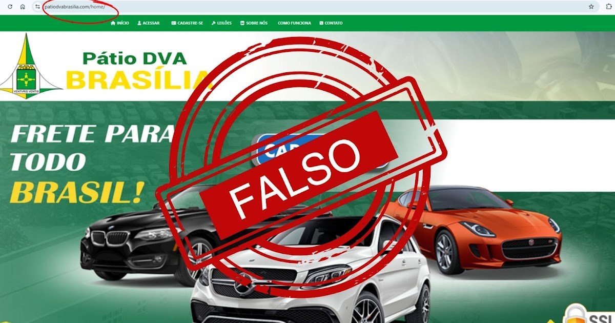 Detran-DF alerta sobre golpe envolvendo leilão falso de veículos