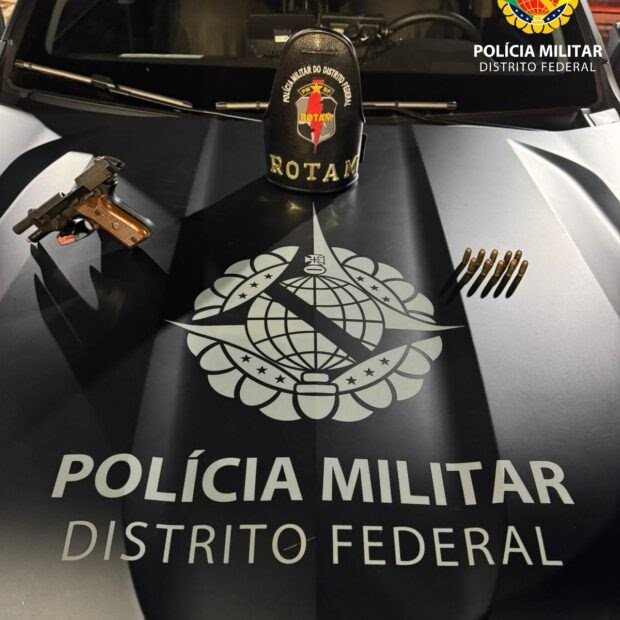 ROTAM apreende pistola calibre .380 e munições durante patrulhamento no Jardins Mangueiral